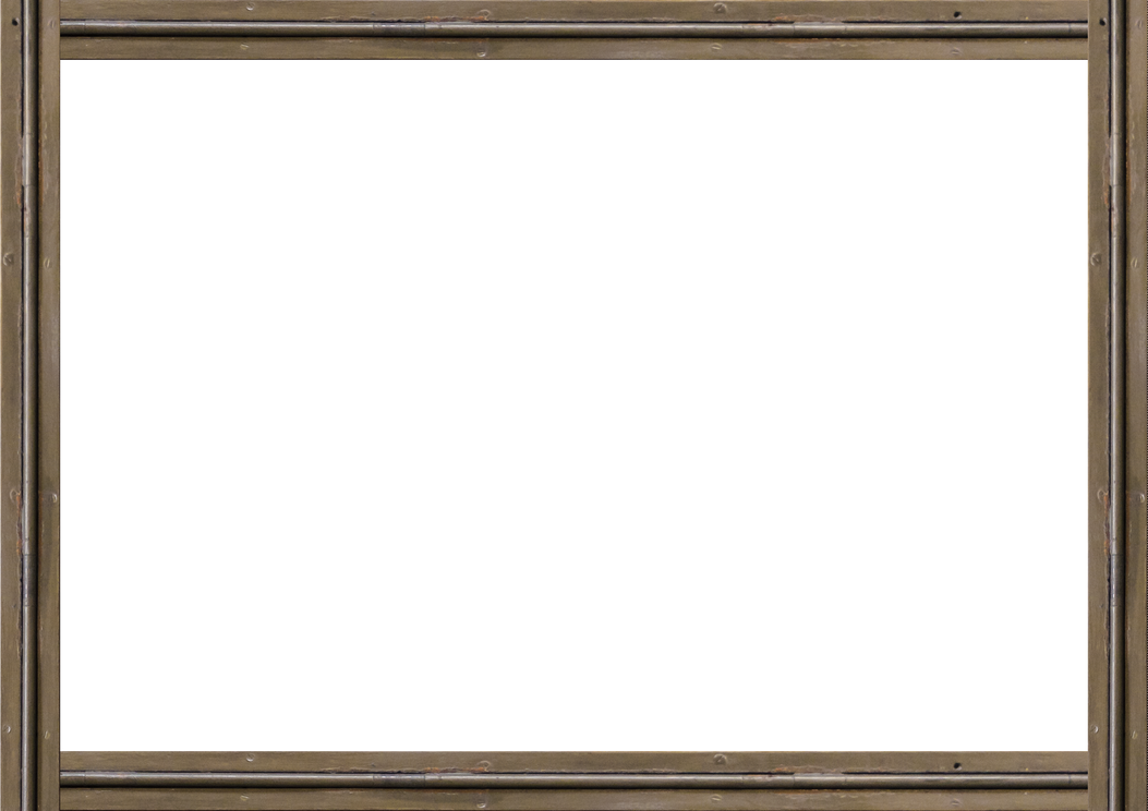 White Landscape Frame with Iron Borders